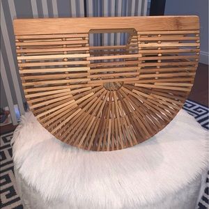 Cult Gaia Small Arc Clutch Natural